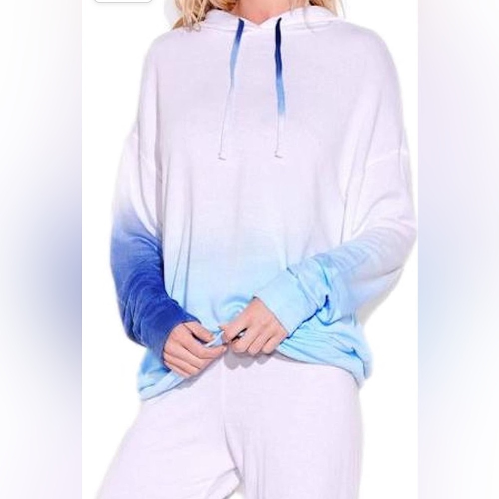 Sundry Dip dye basic hoodie (aqua blueberry)